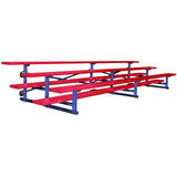 BLEACHER - 15' (3 ROW - SINGLE FOOT PLANK) - TIP & ROLL - POWDER COATED
