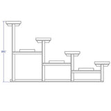 BLEACHER - 21' (4 ROW - SINGLE FOOT PLANK) - STANDARD, OUTDOOR