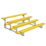 BLEACHER - 7-1/2' (4 ROW - SINGLE FOOT PLANK) - TIP & ROLL - POWDER COATED