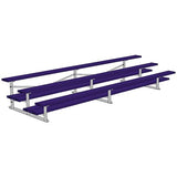BLEACHER - 15' (3 ROW - DOUBLE FOOT PLANK) - ALL ALUMINUM - POWDER COATED