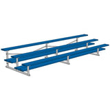 BLEACHER - 15' (3 ROW - DOUBLE FOOT PLANK) - ALL ALUMINUM - POWDER COATED