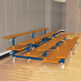 BLEACHER - 15' (4 ROW - DOUBLE FOOT PLANK) - TIP & ROLL - POWDER COATED