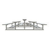 BLEACHER - 15' (3 ROW - SINGLE FOOT PLANK) - BACK-TO-BACK