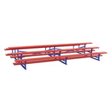 BLEACHER - 15' (3 ROW - SINGLE FOOT PLANK) - BACK-TO-BACK - POWDER COAT