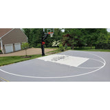Custom Basketball Court Painting - 1/2 Court with Logo, Lines and Lane Painting