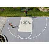Custom Basketball Court Painting - 1/2 Court with Logo, Lines and Lane Painting