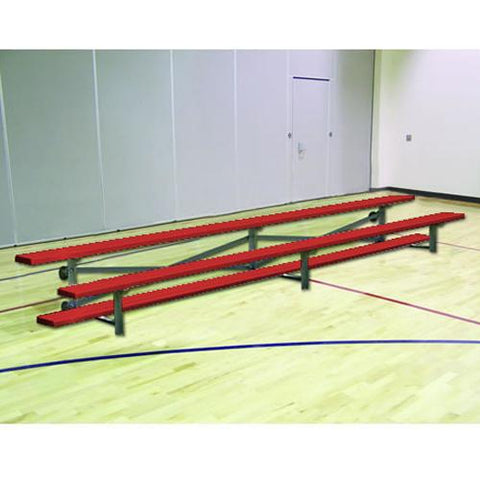 BLEACHER - 21' (2 ROW - SINGLE FOOT PLANK) - TIP & ROLL - POWDER COATED