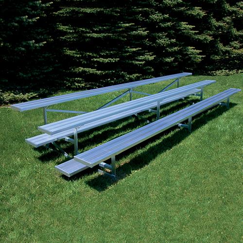 BLEACHER - 27' (3 ROW - SINGLE FOOT PLANK) - ALL ALUMINUM