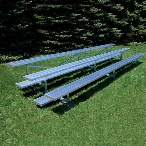 BLEACHER - 27' (3 ROW - SINGLE FOOT PLANK) - ALL ALUMINUM