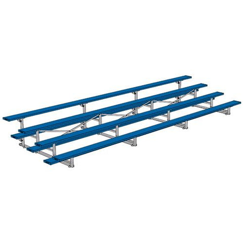 BLEACHER - 21' (4 ROW - SINGLE FOOT PLANK) - TIP & ROLL - POWDER COATED