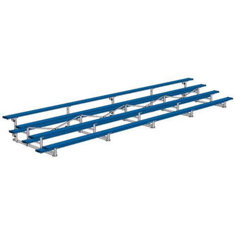 BLEACHER - 27' (4 ROW - SINGLE FOOT PLANK) - TIP & ROLL - POWDER COATED