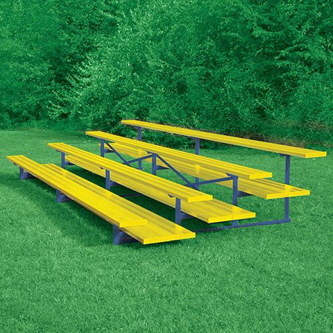 BLEACHER - 27' (4 ROW - DOUBLE FOOT PLANK) - ALL ALUMINUM - POWDER COATED