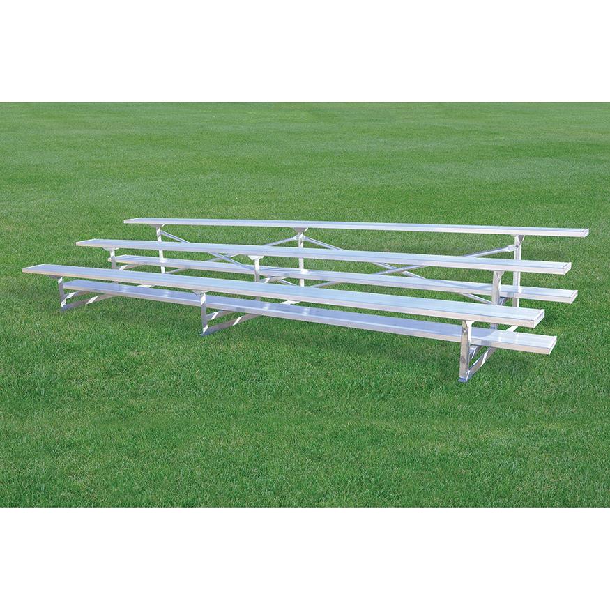 BLEACHER - 15' (3 ROW - SINGLE FOOT PLANK) - ALL ALUMINUM
