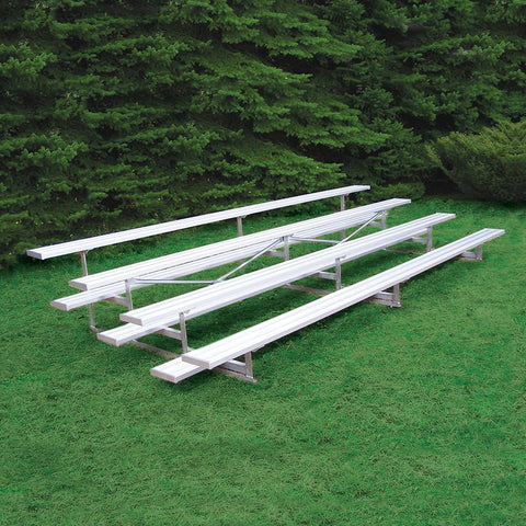 BLEACHER - 21' (4 ROW - SINGLE FOOT PLANK) - ALL ALUMINUM