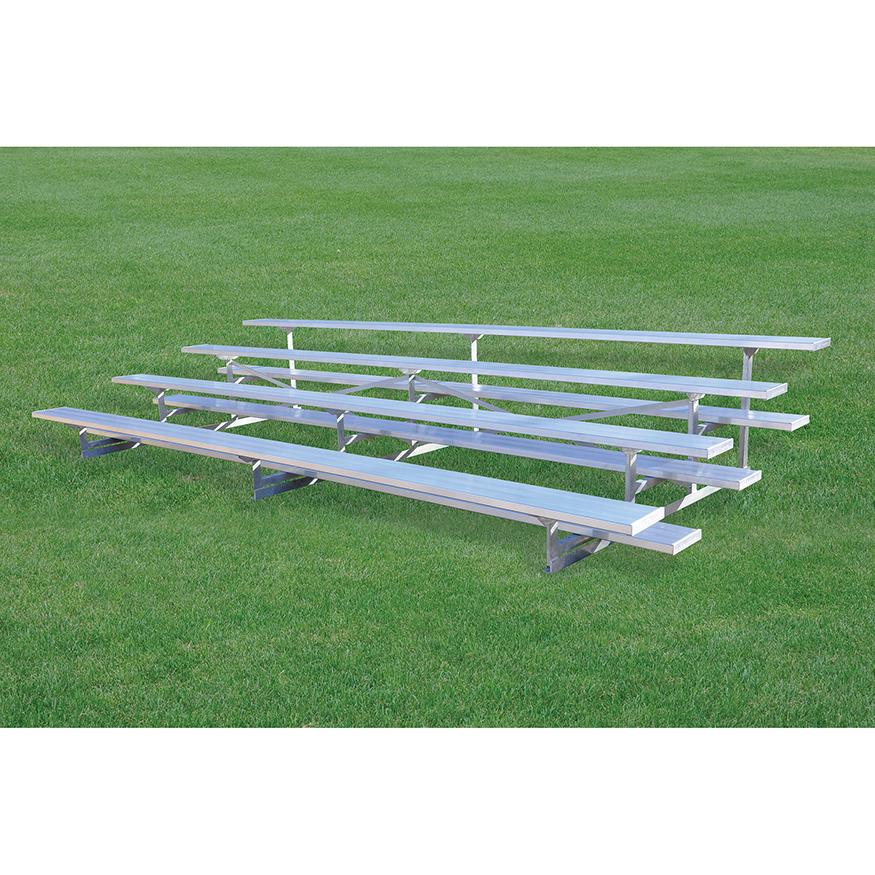 BLEACHER - 15' (4 ROW - SINGLE FOOT PLANK) - ALL ALUMINUM