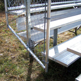 BLEACHER - 15' (5 ROW - SINGLE FOOT PLANK WITH CHAIN LINK RAIL) - ENCLOSED