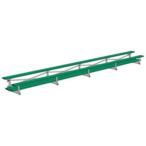 BLEACHER - 27' (2 ROW - DOUBLE FOOT PLANK) - TIP & ROLL - POWDER COATED