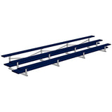 BLEACHER - 21' (3 ROW - DOUBLE FOOT PLANK) - ALL ALUMINUM - POWDER COATED