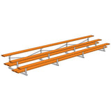 BLEACHER - 21' (3 ROW - DOUBLE FOOT PLANK) - ALL ALUMINUM - POWDER COATED