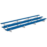 BLEACHER - 21' (3 ROW - DOUBLE FOOT PLANK) - ALL ALUMINUM - POWDER COATED