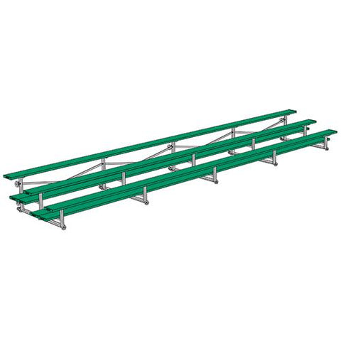 BLEACHER - 27' (3 ROW - DOUBLE FOOT PLANK) - TIP & ROLL - POWDER COATED