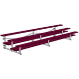 BLEACHER - 15' (3 ROW - DOUBLE FOOT PLANK) - TIP & ROLL - POWDER COATED