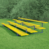 BLEACHER - 15' (4 ROW - DOUBLE FOOT PLANK) - ALL ALUMINUM - POWDER COATED