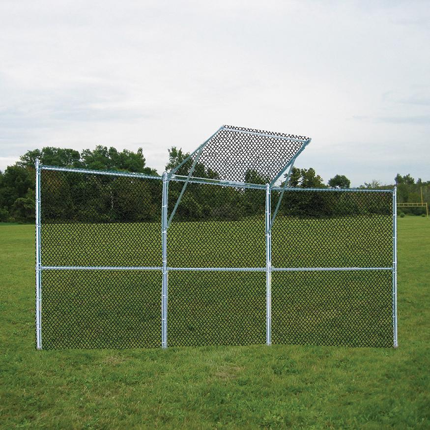 BACKSTOP FENCE (3 PANEL, 1 CENTER OVERHANG) - PERMANENT