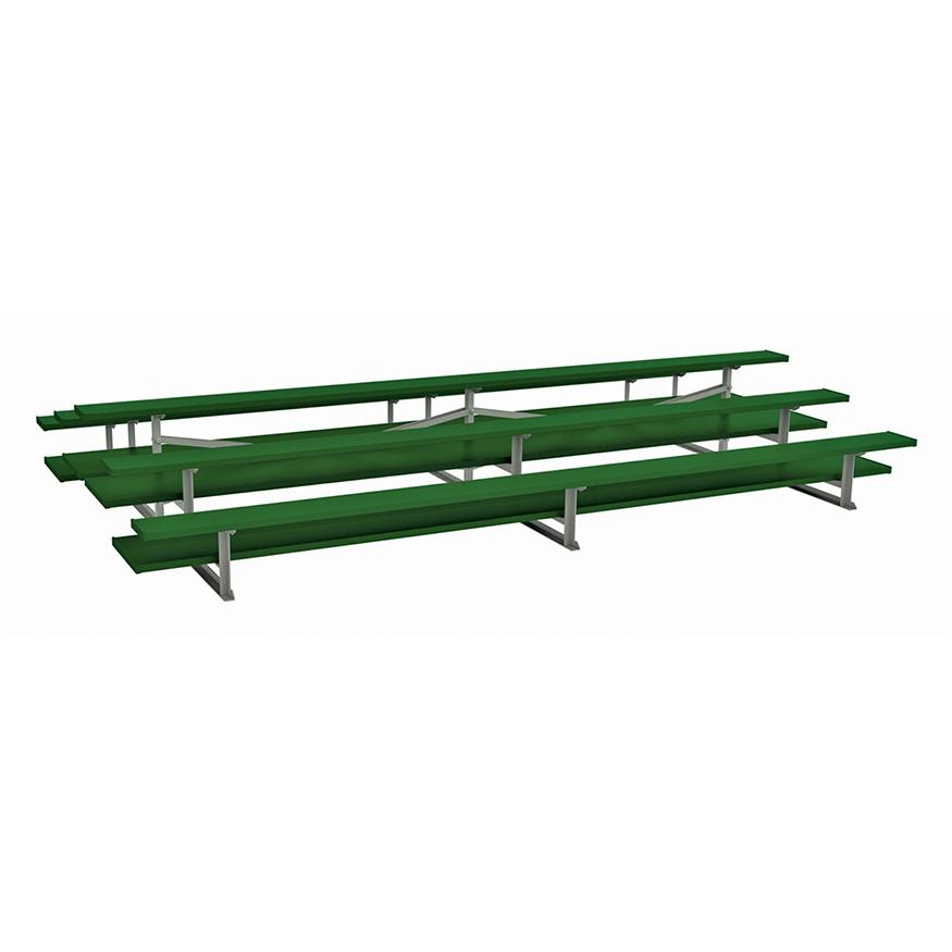 BLEACHER - 15' (3 ROW - DOUBLE FOOT PLANK) - BACK-TO-BACK - POWDER COAT