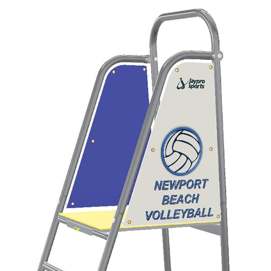 BEACH VOLLEYBALL REFEREE STAND WITH CUSTOM SIDE BANNERS (SET OF 2)