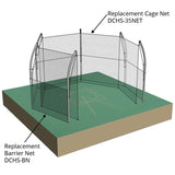 DISCUS CAGE - REPLACEMENT CAGE NET (1-7/8" SQ. #42 NYLON NET) (55'L X 14'H) (BLACK)