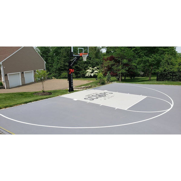 Custom Basketball Court Painting - 1/2 Court with Logo, Lines and Lane ...